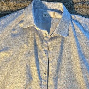 Rack Men's Light Blue Casual Button-Down Shirt